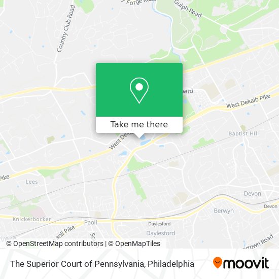 The Superior Court of Pennsylvania map