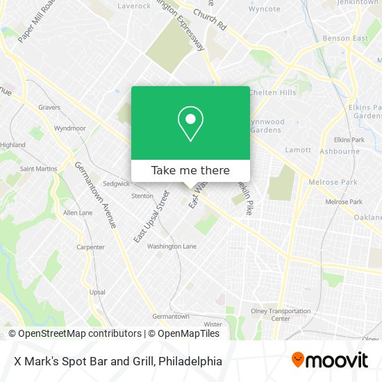 Mapa de X Mark's Spot Bar and Grill