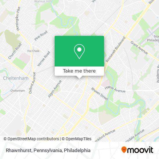Rhawnhurst, Pennsylvania map