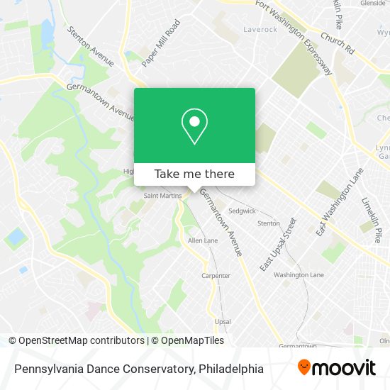 Pennsylvania Dance Conservatory map