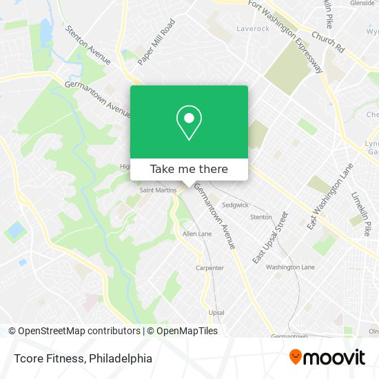 Tcore Fitness map