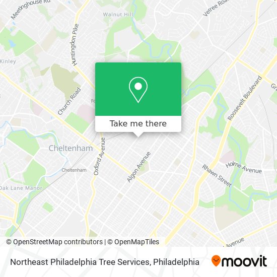 Northeast Philadelphia Tree Services map