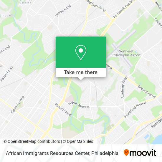 African Immigrants Resources Center map