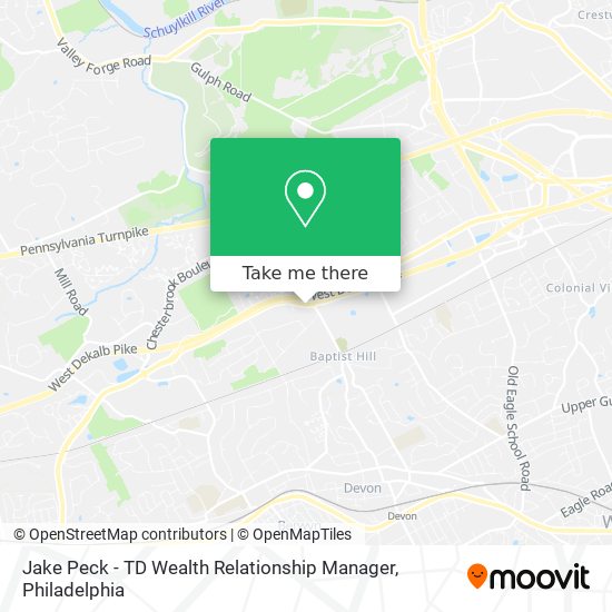 Mapa de Jake Peck - TD Wealth Relationship Manager