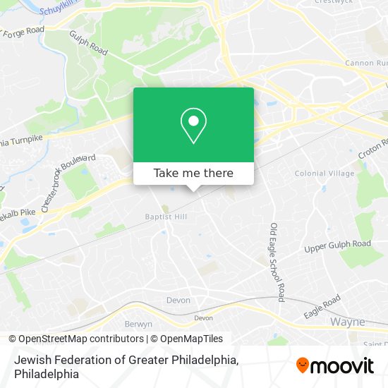 Mapa de Jewish Federation of Greater Philadelphia