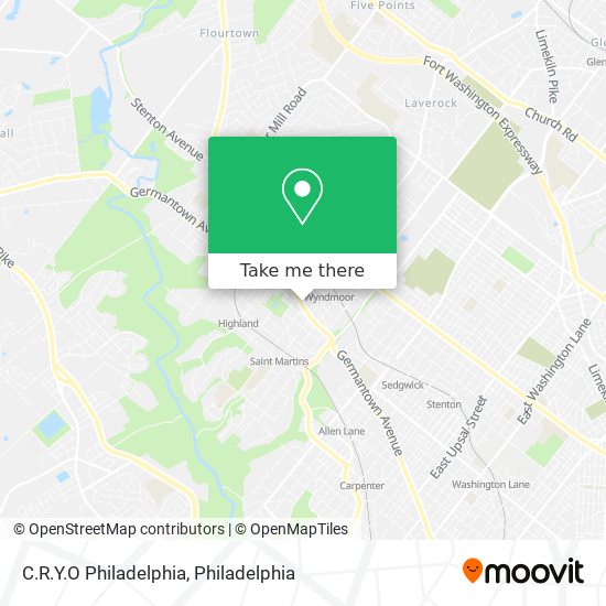 C.R.Y.O Philadelphia map