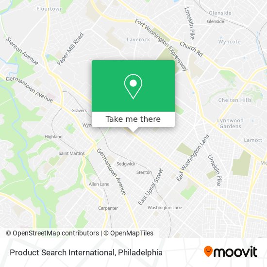 Mapa de Product Search International