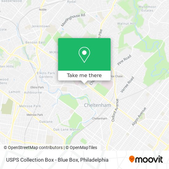 USPS Collection Box - Blue Box map