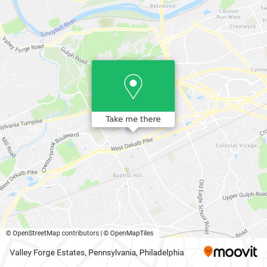 Mapa de Valley Forge Estates, Pennsylvania