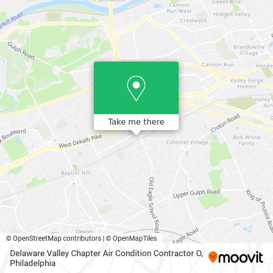 Delaware Valley Chapter Air Condition Contractor O map