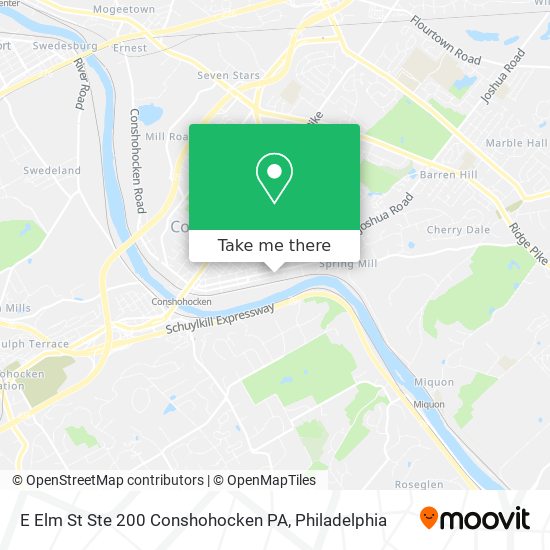 Mapa de E Elm St Ste 200 Conshohocken PA