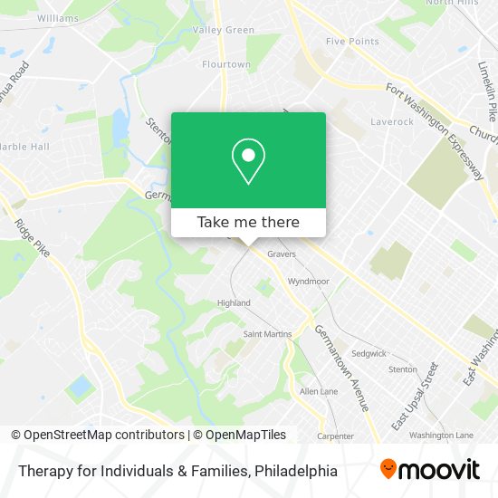 Therapy for Individuals & Families map