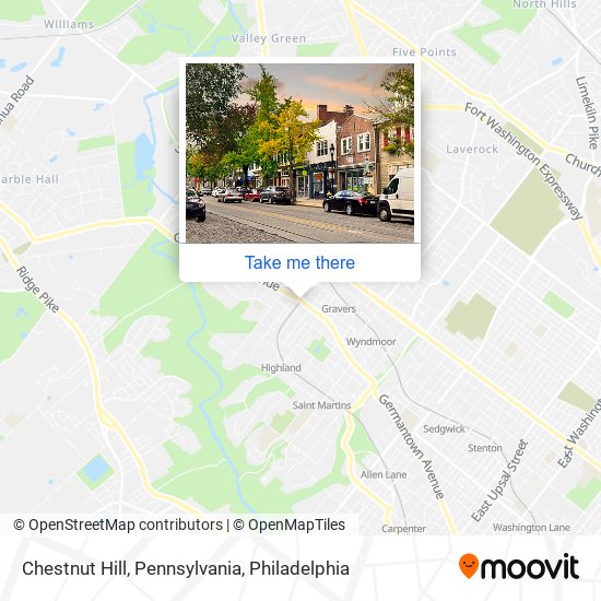 Chestnut Hill, Pennsylvania map