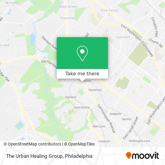 The Urban Healing Group map