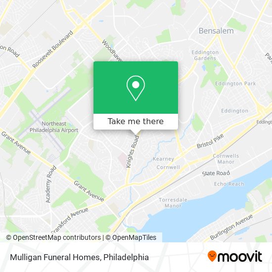 Mulligan Funeral Homes map