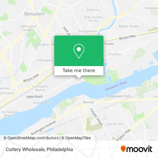 Cutlery Wholesale map