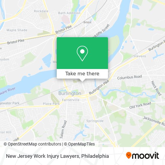 New Jersey Work Injury Lawyers map