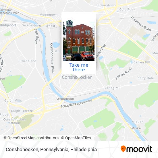 Mapa de Conshohocken, Pennsylvania