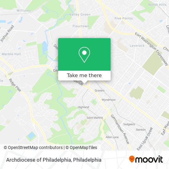 Mapa de Archdiocese of Philadelphia