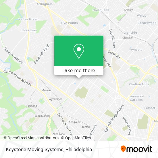 Keystone Moving Systems map