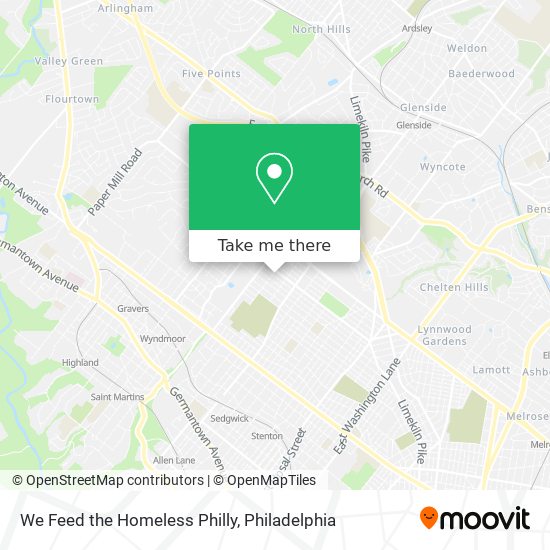 We Feed the Homeless Philly map