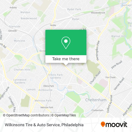 Mapa de Wilkinsons Tire & Auto Service