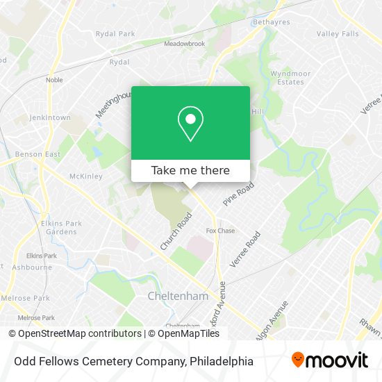 Mapa de Odd Fellows Cemetery Company