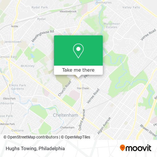 Hughs Towing map