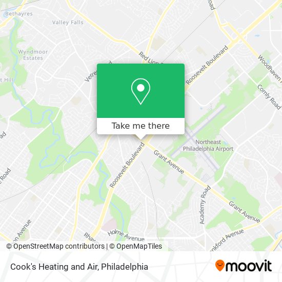 Mapa de Cook's Heating and Air