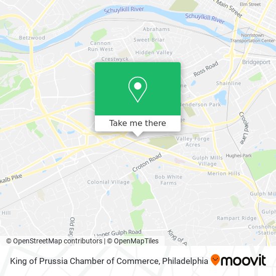 King of Prussia Chamber of Commerce map