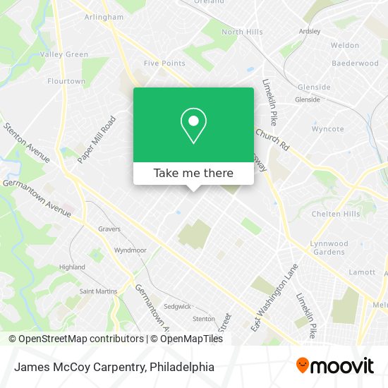 James McCoy Carpentry map