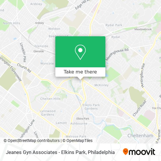 Mapa de Jeanes Gyn Associates - Elkins Park