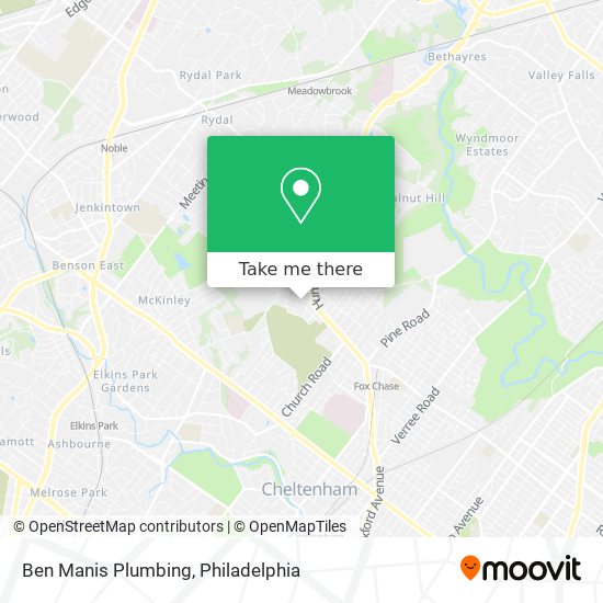 Ben Manis Plumbing map