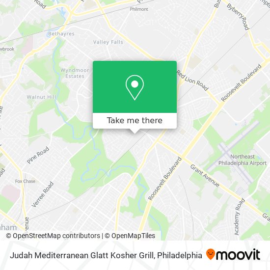 Mapa de Judah Mediterranean Glatt Kosher Grill