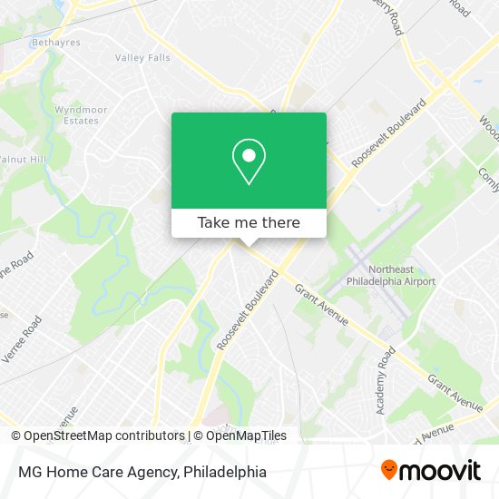 MG Home Care Agency map