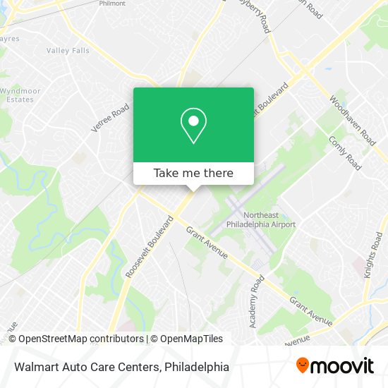 Walmart Auto Care Centers map