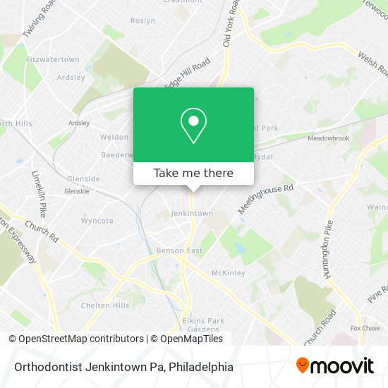 Mapa de Orthodontist Jenkintown Pa