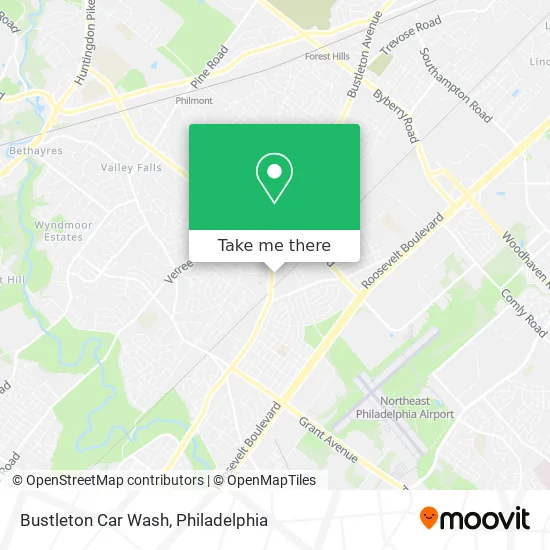Bustleton Car Wash map