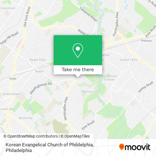 Korean Evangelical Church of Phildelphia map