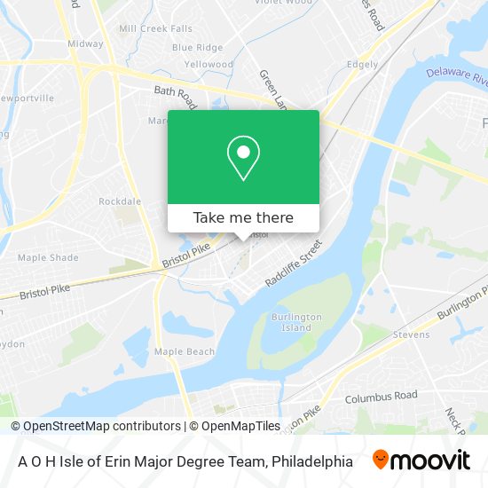 A O H Isle of Erin Major Degree Team map