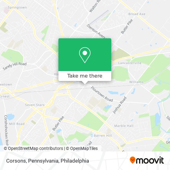 Corsons, Pennsylvania map
