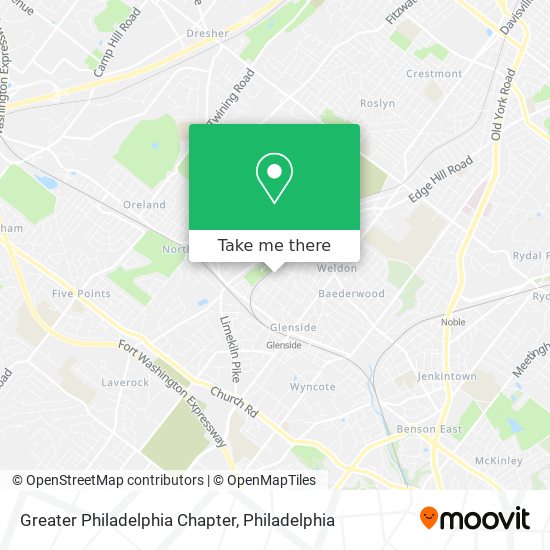 Greater Philadelphia Chapter map