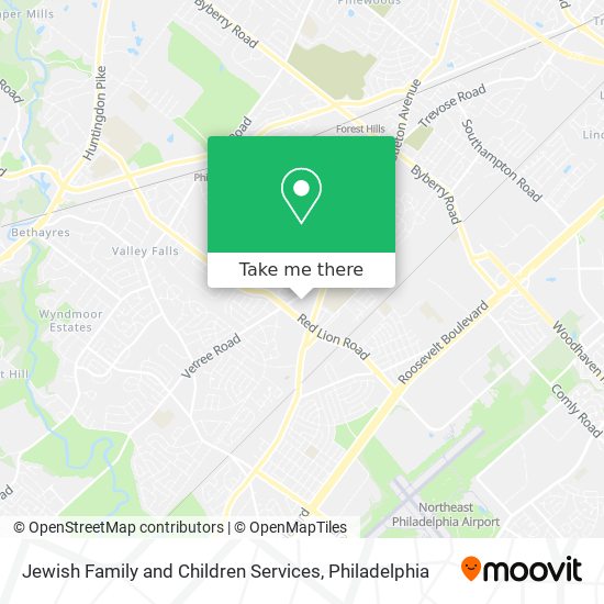 Mapa de Jewish Family and Children Services