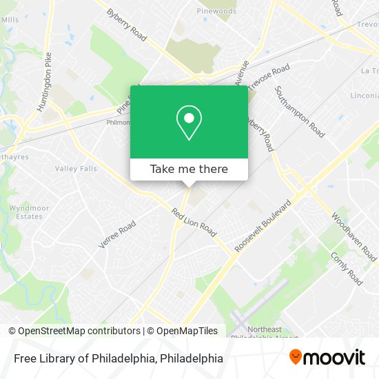 Mapa de Free Library of Philadelphia