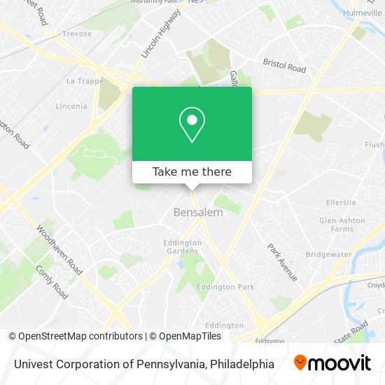 Univest Corporation of Pennsylvania map