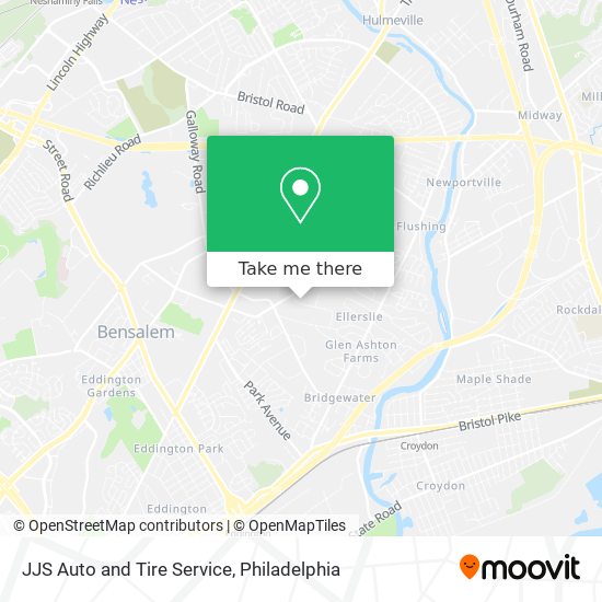 Mapa de JJS Auto and Tire Service