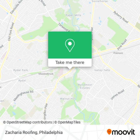 Zacharia Roofing map