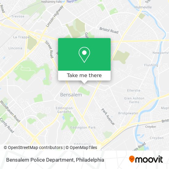 Mapa de Bensalem Police Department