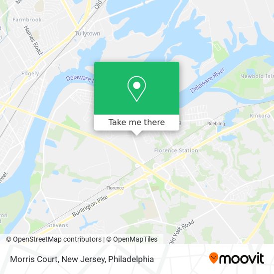 Morris Court, New Jersey map