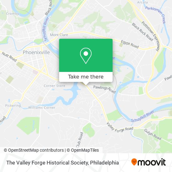 The Valley Forge Historical Society map